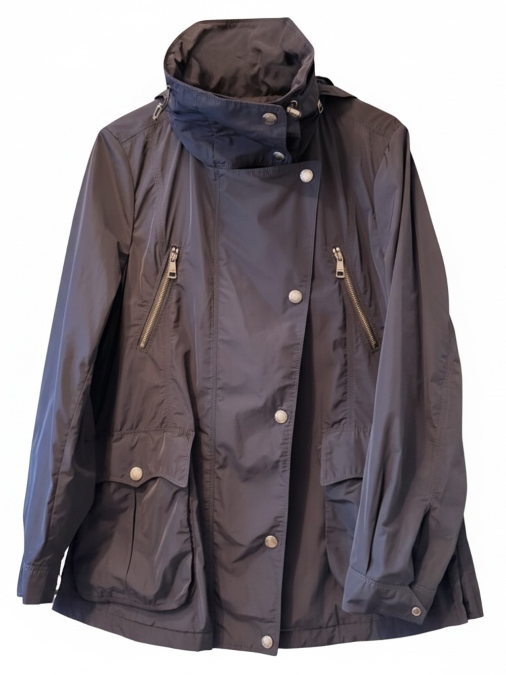 Burberry Navy Utility Funnel-Neck Jacket (US 14)
